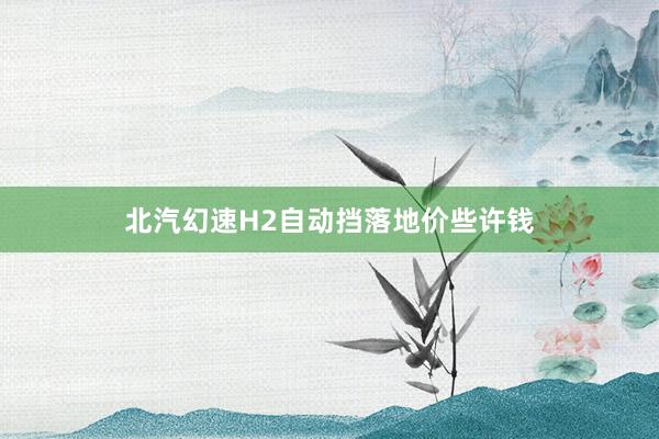 北汽幻速H2自动挡落地价些许钱